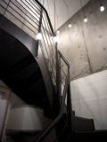 Kundunik svartlackad ståltrappa
